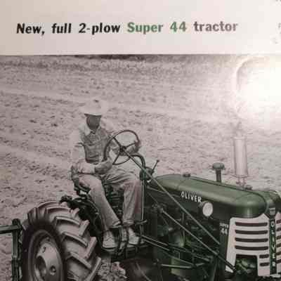New, full 2-plow super 44 tractor