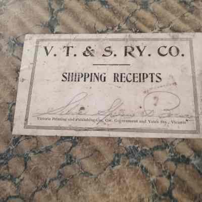 V. T. & S. RY. Co. Shipping receipts