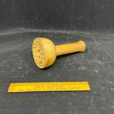 Carved wooden butter or pastry stamp
