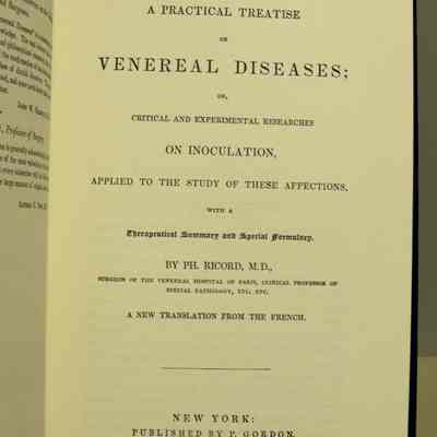 Practical treatise on venereal disease or, critical and experimental research on inoculation applied to the study of these affections