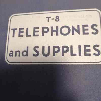 Telephones and supplies. Catalogue T-8