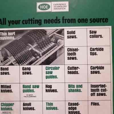 All your cutting needs from one source. Bits and shanks, chisel-tooth saws
