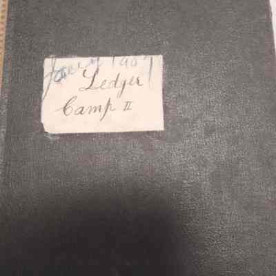 Ledger handwritten. Camp 2