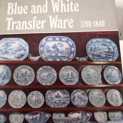 Blue and white transfer ware 1780-1840