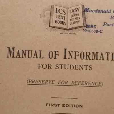 Manual of information for students
