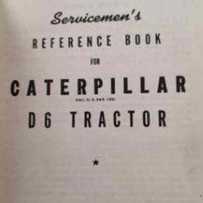 Servicemens's reference book on Caterpillar D6 tractor