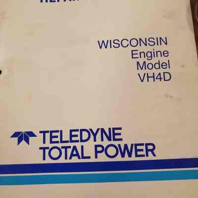 Repair manual. Wisconsin engine model VH4D