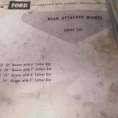 Ford rear attached mower series . Operating and assembly instructions