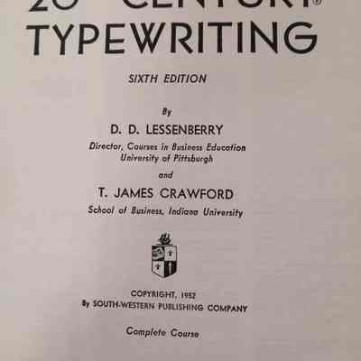 20th century typewriting