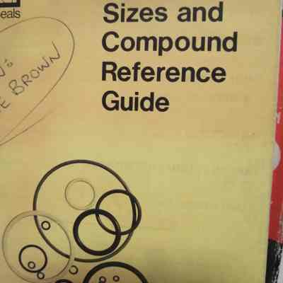 Parker O-ring sizes and compound reference guide
