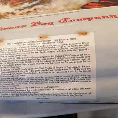 Hudson Bay Company. Chief trader McDonald descending the Fraser, 1828. Poster