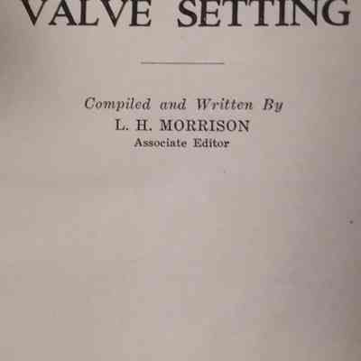 Valve setting