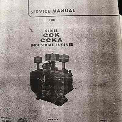 Onan. Service manual for series CCK, CCKA industrial engines