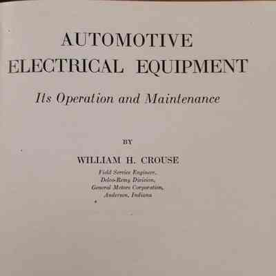 Automotive electrical equipment. Its operation and maintenance.