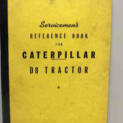 Servicemen's reference book for Caterpillar D8 tractor