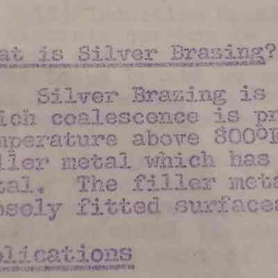 Silver brazing
