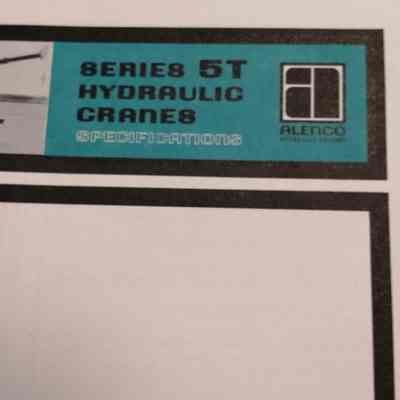 Alenco. Series 5T hydraulic crane specifications