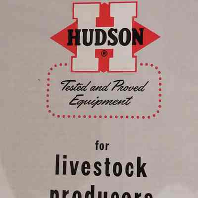Hudson tested and proved equipment for livestock producers