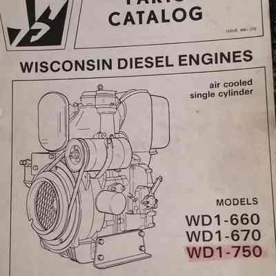 Wisconsin diesel engines, Parts catalog. Models WD1 - 660, WD1 - 670, WD1 - 750