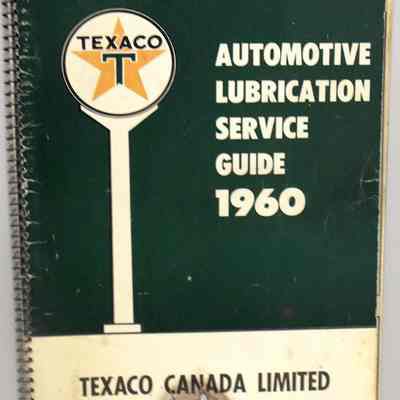 Automotive lubrication service guide 1960