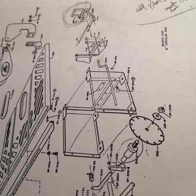 Beaver repair parts list. 1200 - 8" tilting arbor saw.
