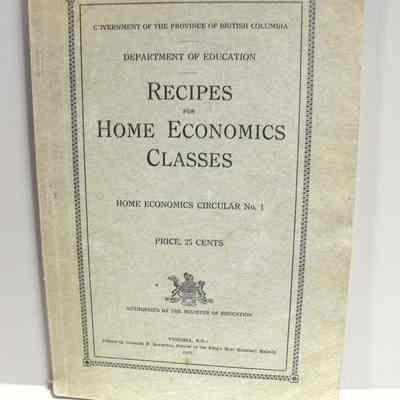 Recipes and home economic classes