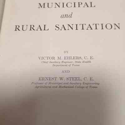 Municipal and rural sanitationl