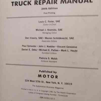 Motor truck repair manual