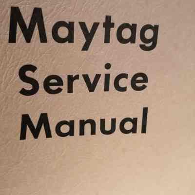 Maytag service manual