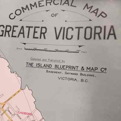 Commercial map of Greater Victoria