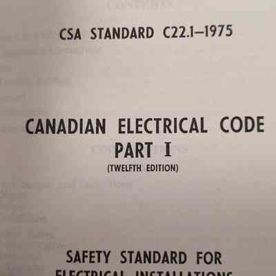 Canadian electrical code. Part 1. CSA standard C221-1975