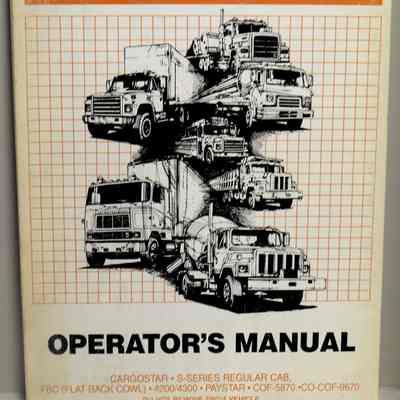 International operator's manual. CARGOSTAR - S-Series regular cab
