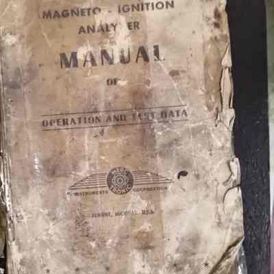 Magneto - ignition analyzer manual of operation and test data