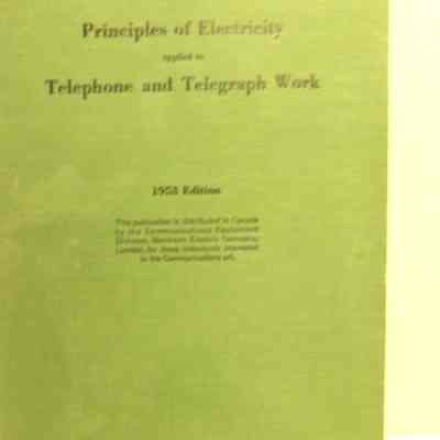 Principles of electricity applied to telephone and telegraph work