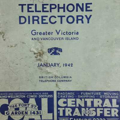 Telephone directory. Greater Victoria and Vancouver Island.