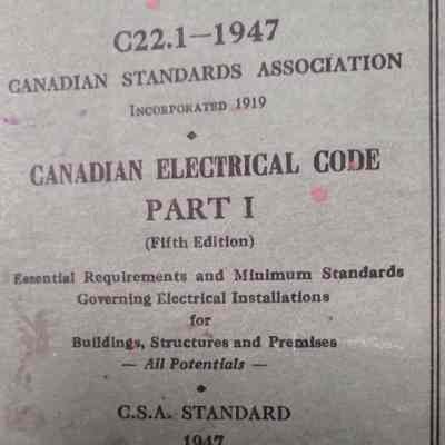 Canadian electrical code Part 1.