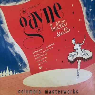 Album - 78rpm Record, Shellac - Aram Khachaturian's Gayne Ballet Suite - Philharmonic Symphony Orchestra Of New York – 1948 - Victor D-175 - Victoria High School (2021)