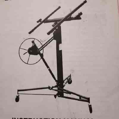 Drywall and panel hoist. Instruction manual