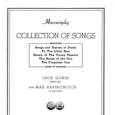 Insert - Moussorgsky Collection Of Songs - Igor Gorin & Max Rabinowitch - 1940 - Victor M-636 - The Old Attic (2015)