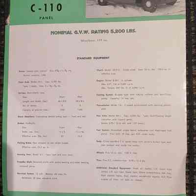International C - 110 Panel