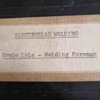 Electroslag welding