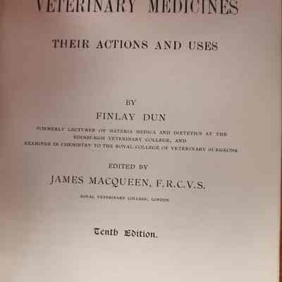 Veterinary medicines. Their actions and uses