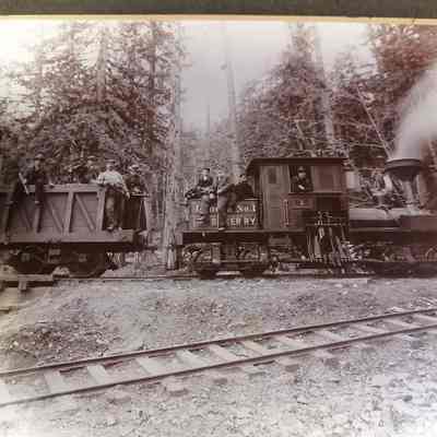 Railway mining train. Picture.