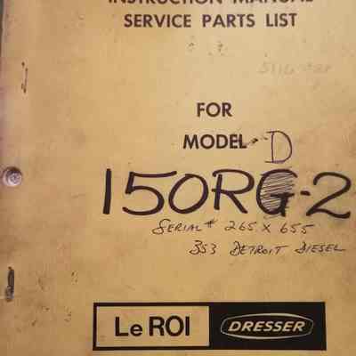 Instruction manual. Service parts list. For Model 150RG - 2