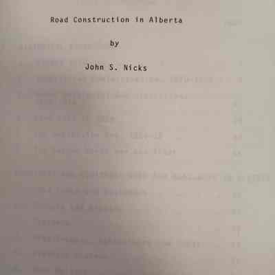 Road construction in Alberta
