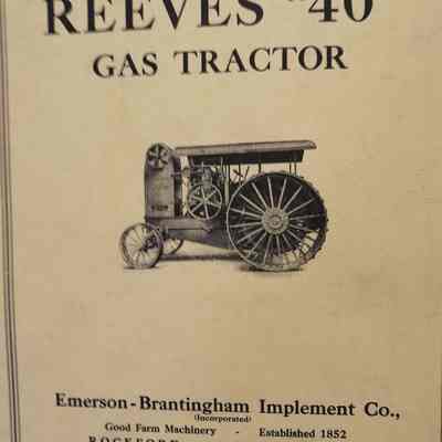 Reeves "40" gas tractor