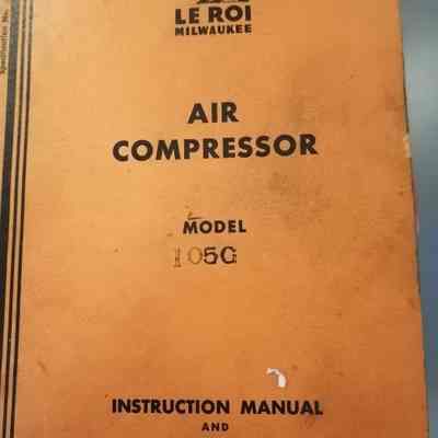 Air compressor model 1050. Instruction manual and parts list