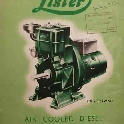 Lister. Air cooled diesel generating sets