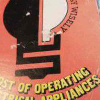 Cost of operating electrical appliances