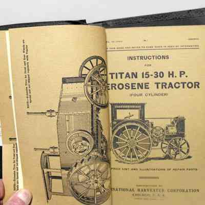 Instructions for Titan 15-30 H. P. kerosene tractor